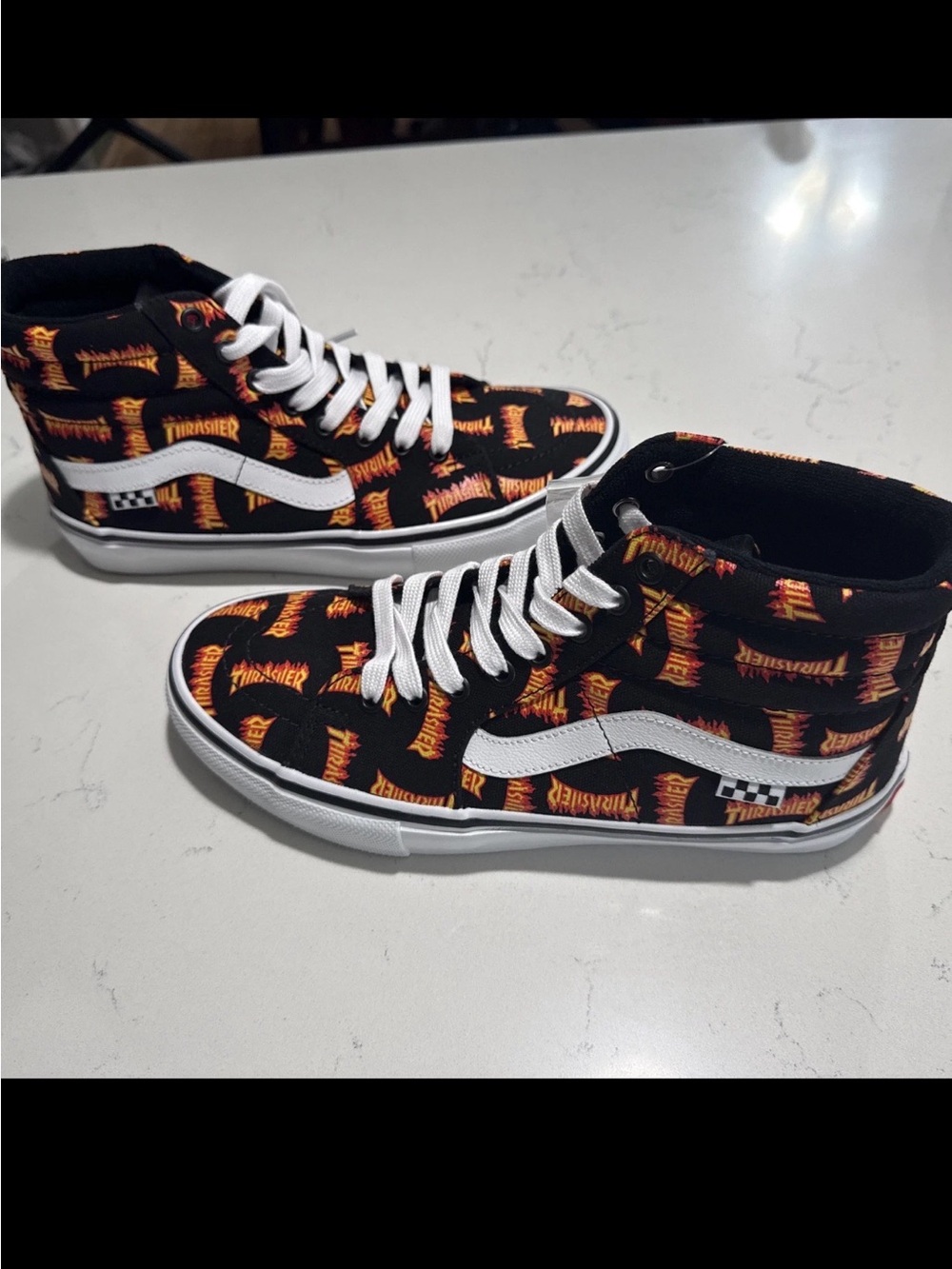 Vans Skate Sk8-Hi x Thrasher Black Multi Sneakers Men Size 8 / Women 9.5